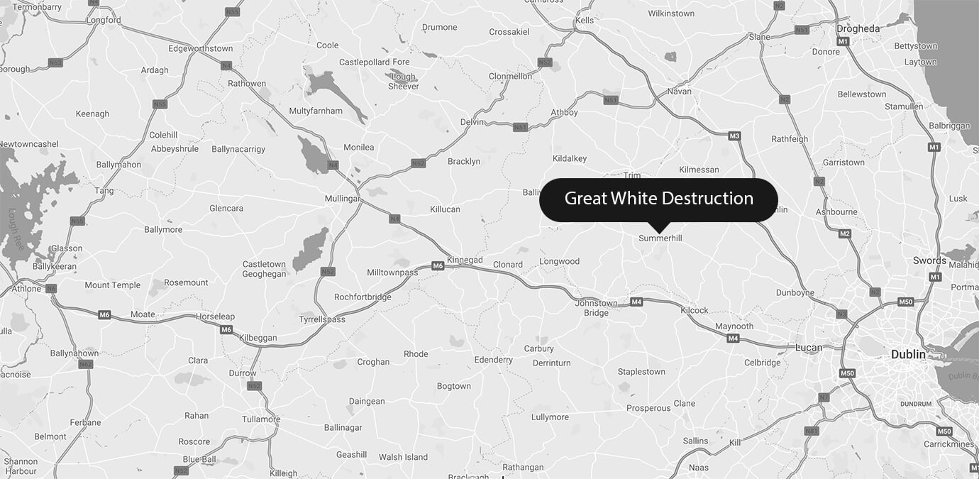 Great White Destruction Location Map