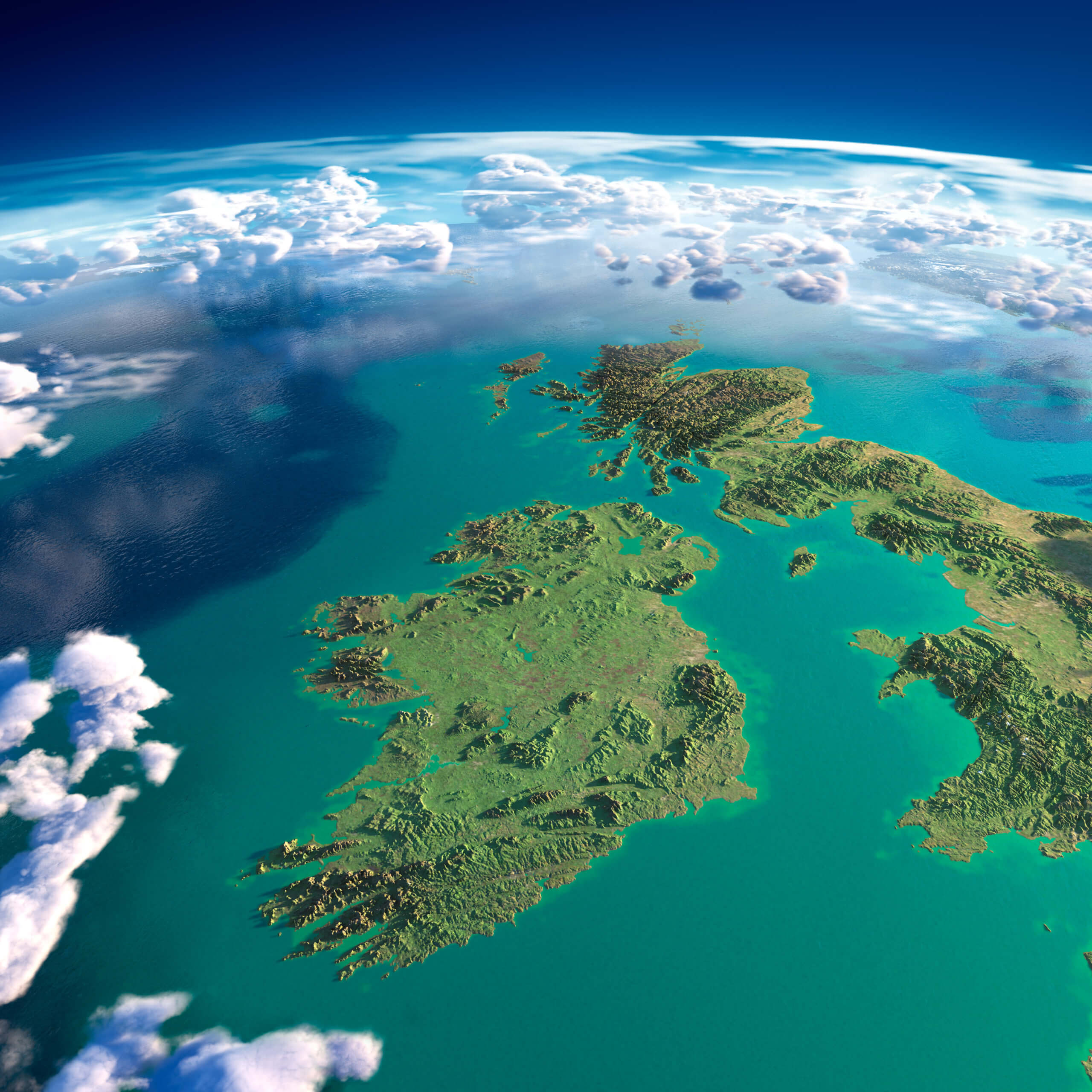 Image of Ireland from space